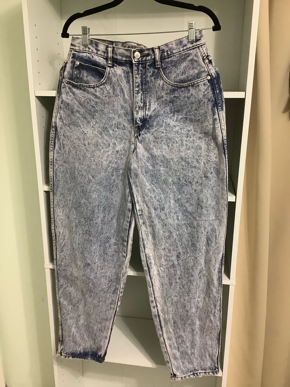 Vintage Jordache acid wash high-waisted tapered jeans